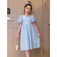THINKPIRE女童连衣裙儿童公主裙女孩裙子2023新款洋气童装女生夏装衣服 蓝色 150码建议身高140CM