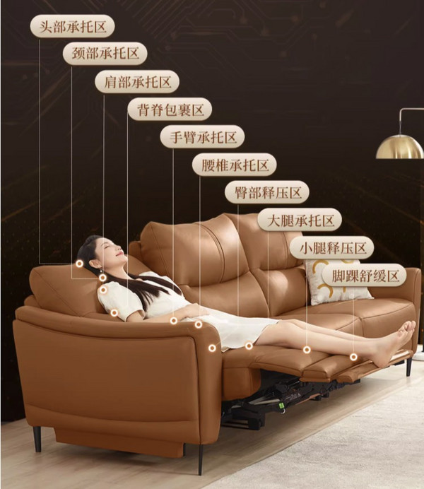 头层牛皮+电动功能+10区承托，618半价就能入的高配沙发！