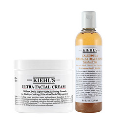 Kiehl's 科颜氏 高保湿面霜角鲨烷日霜保湿不油腻125ml +金盏花爽肤水250ml