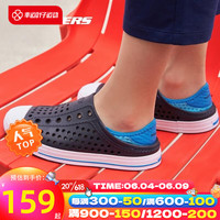 斯凯奇(Skechers)洞洞鞋儿童凉鞋 夏季新款包头防滑沙滩鞋男童踩脚拖鞋洞洞凉鞋 NVBL 30码/建议脚长19cm