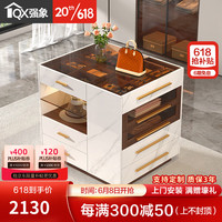强象衣帽间中岛台卧室落地展示柜首饰收纳柜家用斗柜储物柜定制K10 款式3:W900*D750*H850