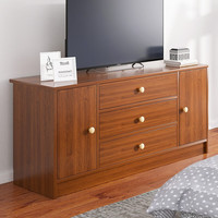 宜造(YIZAO)电视柜简约现代落地客厅家用小户型电视机柜北欧卧室边柜电视机柜 胡桃色120CM