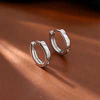 KR S925纯银锆石耳圈女2023年新款潮耳环小众设计高级感耳钉耳扣