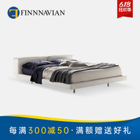 芬·纳维亚 FINNNAVIAN芬纳维亚简约双人床悬浮现代Caleb意式主卧婚床软包 1.8m床 布艺