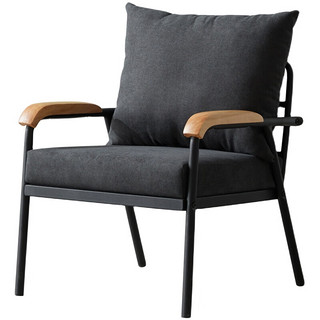 迈亚家具沙发椅客厅北欧布艺单人双人位小户型铁艺轻奢椅现代家具组合套装 双人深灰色