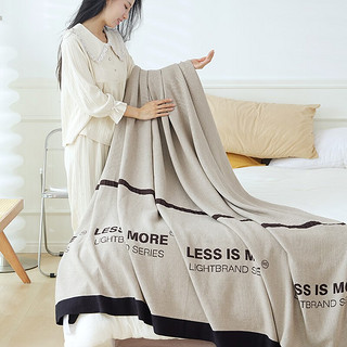 沐凡（mufan）毛巾被夏凉午睡毯 薄空调被纱布毯纯棉成人春秋盖毯毛毯夏季 纱布款-简白色 200*230cm