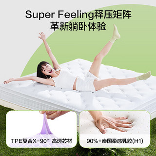 Sleemon 喜临门 泰国乳胶三区分区独袋床垫 X-90°透气芯材床垫 透透气1.5x2米
