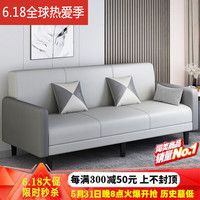 贝诗情2023新款布艺沙发小户型可折叠沙发床两用多功能客厅单双人沙发 经典灰+浅灰(科技布 双人位-全长1.4米+脚踏(送2抱