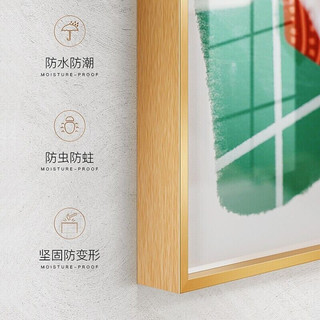 好久不见背有靠山客厅装饰画轻奢抽象沙发背景墙挂画简约大气高档叠加壁画 东方韵味-F款 总长150 质感黑ps框