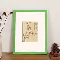 森淼实木相框摆台字画书法国画a4挂墙画框装饰画装裱裱框尺寸定制自装 绿色 5寸挂摆两用--可放8.9*12.7cm