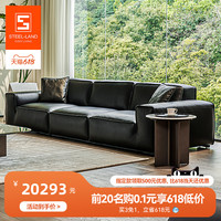 2023年新款斯帝罗兰大黑牛意式极简进口头层牛皮沙发客厅全皮沙发