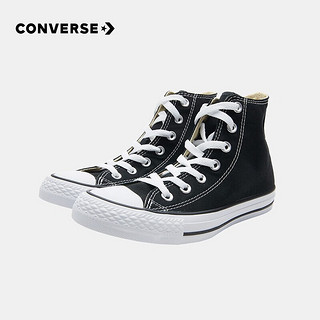 匡威（Converse）童鞋儿童帆布鞋男孩春秋季经典新款高帮婴小童运动鞋女童潮牌布鞋 黑色(偏大 选小一码) 22