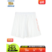 Skechers斯凯奇女童运动裤夏季时尚青少年休闲裤2023新款大童裤子P223G026 亮白色/0019 165cm