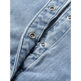 Levi's李维斯童装春秋款女童牛仔外套儿童休闲上衣 烟灰蓝 130/64(7)