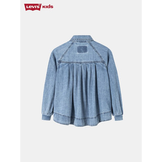 Levi's李维斯童装春秋款女童牛仔外套儿童休闲上衣 烟灰蓝 130/64(7)