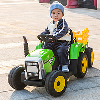 没玩没了儿童拖拉机电动车1一3岁可坐人带遥控小孩玩具车四轮汽车男女宝宝 自驾版 双驱动