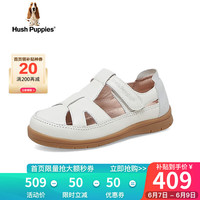 暇步士 Hush Puppies 儿童包头凉鞋 P63565AC3 白色 28