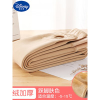 迪士尼(Disney)儿童连裤袜春秋冬季中厚款黑色女童打底裤加绒加厚踩脚外穿一体绒 肤色踩脚-3~10° XXL码(136-150)13岁以上
