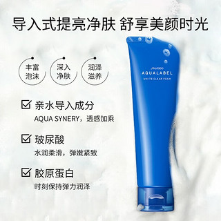 SHISEIDO 资生堂 洗颜专科洗面奶绵润泡沫洁面乳保湿深层清洁 水之印明皙透亮洗面奶130g