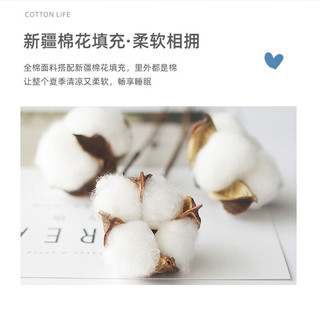 洁丽雅（grace）婴儿夏凉被儿童夏被纯棉空调被被芯夏季单人幼儿园可水洗薄被 蘑菇日记 150x200cm约2.2斤