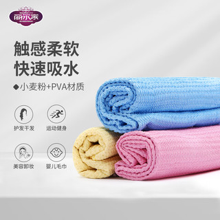 lierjia 丽尔家 鹿皮毛巾擦头发速干洗脸洁面美容巾洗车家用吸水速干毛巾 84*32cm 混色3条