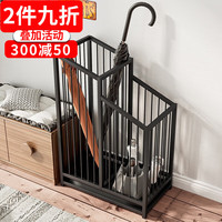 索尔诺(SuoErnuo)雨伞架收纳架大容量家用酒店大堂商用雨伞收纳桶门口放伞置物架子 双格大号