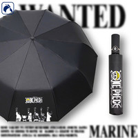 携鱼海贼王雨伞男女学生晴雨两用自动太阳伞折叠动漫伞潮 海贼王黑色