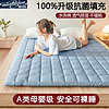 曼克顿（MANKEDUN）抗菌软床褥子床垫1.5米*2米垫被单双人家用四季透气可折叠褥垫子 蓝色约4cm-抗菌四季软垫 150*200cm