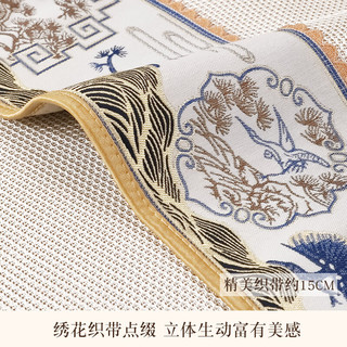 茗芮居中式沙发套罩 新中式3+2+1带靠背沙发坐垫子冰丝凉席座垫防滑套罩 天盛长歌-银灰 70*70cm