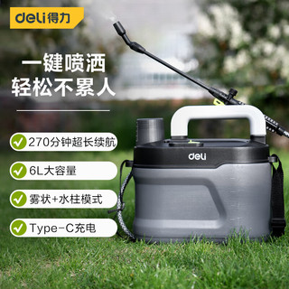 DL 得力工具 得力（deli）6L高压电动喷雾器打药机喷水浇花消毒喷壶喷雾器升级款DL581163