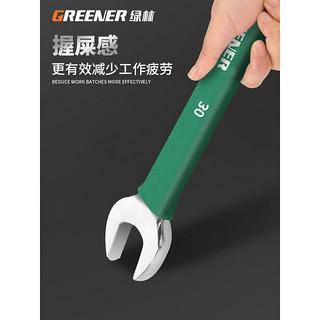 绿林（GREENER）扳手工具套装两用10号扳手开口梅花死扳手全套工具呆扳手大全