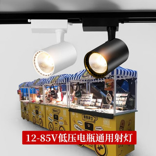 凯都灯饰（HIDOO lighting）低压通用LED轨道灯12V24V36V48V60V72V伏地摊摆摊三轮电瓶射灯 30W-黑色（1个装） 暖光3000K（推荐）