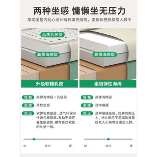 桓孟客厅简易经济型布艺沙发 黄色乳胶款单人位73CM