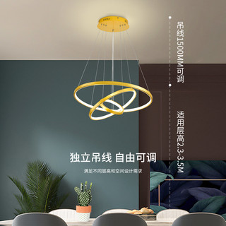 雷士 NVC   Lighting照明 现代简约餐厅吊灯智能护眼环形灯北欧设计师中山灯具