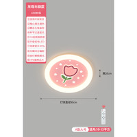 英格照明儿童房LED吸顶灯现代简约女孩公主房间灯创意个性花朵郁金香灯具 A款大号-无极调光