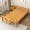 竹床折叠床1.5米单人床木床成人双人简易家用款凉床硬板床出租房