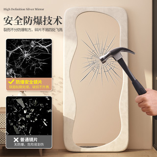 SAMEDREAM全身镜落地镜家用卧室镜子网红ins风服装店试衣镜女生异形穿衣镜