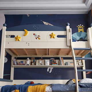 林氏家居儿童双层床两层上下床铺高低小户型实木脚家具DF1A DF1A-C高低床（不含床垫） 1200mm*1900mm