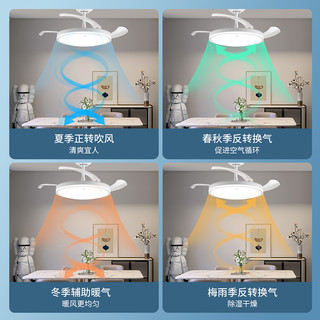 雷士 NVC   Lighting照明 星弧黑 36瓦三色调光-42寸扇叶 遥控丨6档调风丨RA95