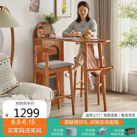 JIAYI 家逸 实木吧桌家用餐桌吃饭桌子高脚桌休闲桌小户型餐厅家具单桌