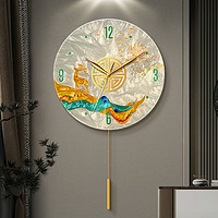 BBA 挂钟新中式挂表客厅家用珐琅彩钟表创意轻奢时钟13英寸 祥云福鹿