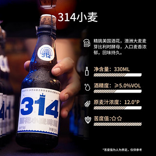 辛巴赫精酿辛巴赫314 精酿啤酒 酒花小麦啤 330ml*12瓶/箱