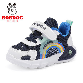 巴布豆（BOBDOG）童鞋软底宝宝学步鞋夏季儿童运动鞋男 103332130 藏青蓝/乳白21