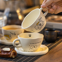 摩登主妇原创马克杯陶瓷杯子女生高颜值家用情侣水杯咖啡杯碟套装 贱贱起飞咖啡杯 250ml