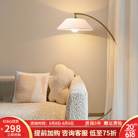 清瑶落地灯网红ins风卧室床头款创意轻奢钓鱼灯客厅装饰茶几落地灯 电镀金 普通款暖光