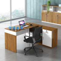佐盛职员办公桌椅组合财务桌员工桌主管桌工位 单人1.4米右边柜含椅子