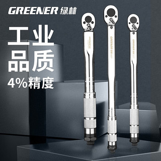 绿林（GREENER）力矩扳手高精度扭矩扭力公斤扳手火花塞预置可调汽修轮胎工具 3/8寸19-110Nm