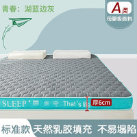 Nan ji ren/南极人 加厚 乳胶记忆棉床垫 青春湖蓝边灰-6cm【高效回弹】 5-10cm(含) 软硬适中 90*190cm