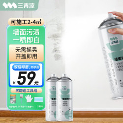 三青 墙面自喷漆白色墙体涂鸦修复补墙膏内墙翻新补墙漆白色 双瓶装