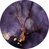 茗芮居新中式圆形地毯中国风大号沙发茶几垫卧室圆毯红色仙鹤时尚床边毯 流沙紫-圆 80cm直径